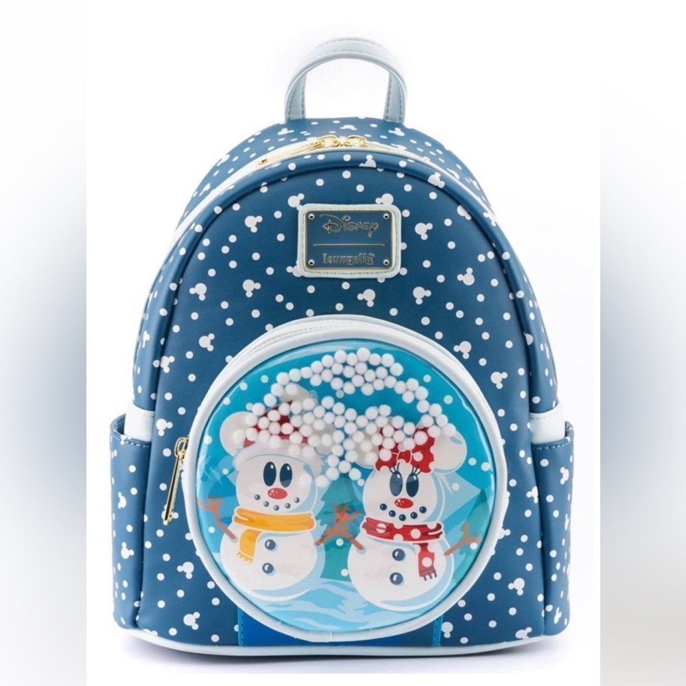 Disney Loungefly Mickey & Minnie
Snowman Snow Globe Backpack